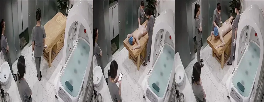 高档医美中心监控破解❤️四位美女职员服务身材不错的少妇光溜溜的做光子嫩肤一次做两次不知道身体受不了的了