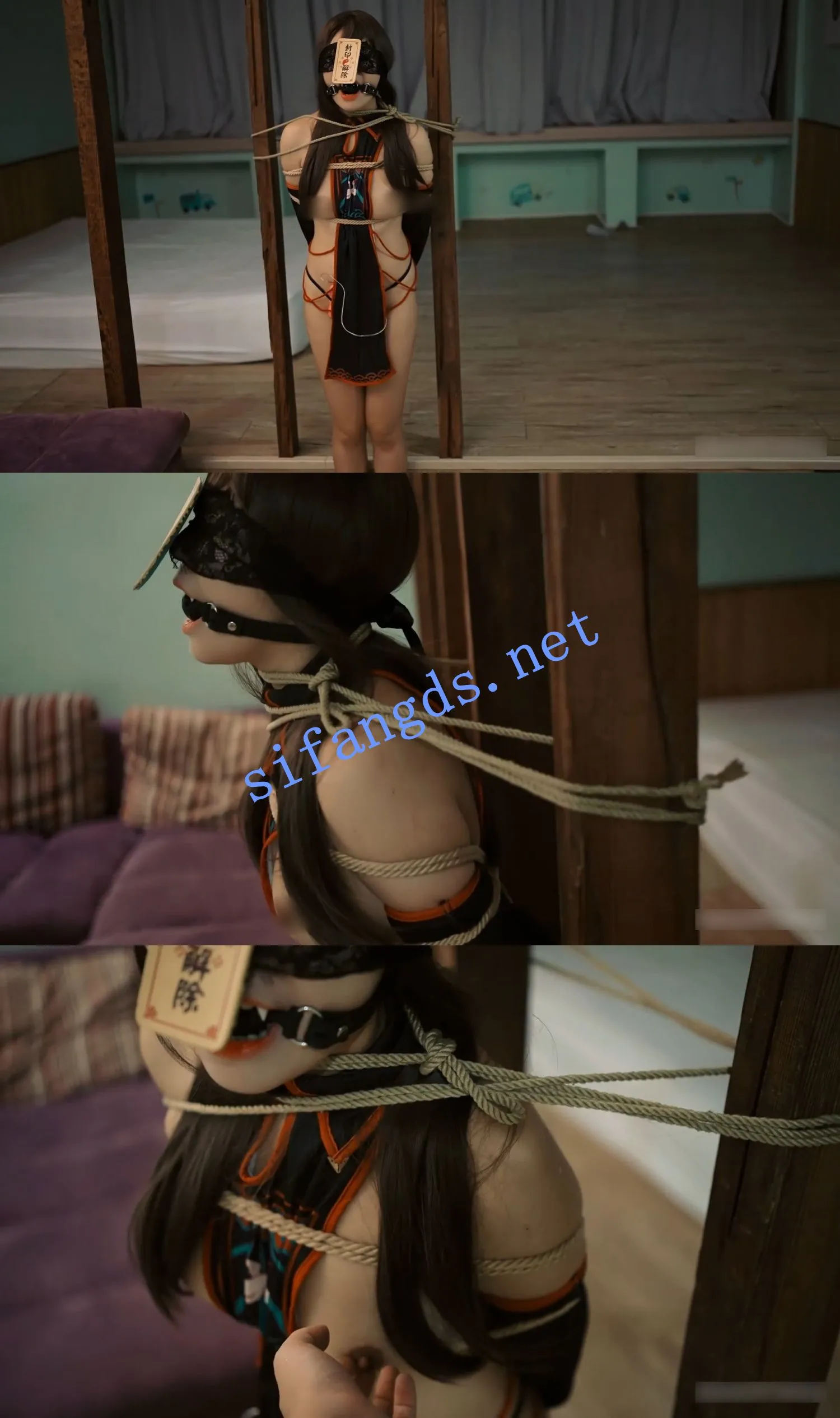 ❤️小小Q｜羞耻露出 扮演会咬人的女僵尸圈养调教,10月最新