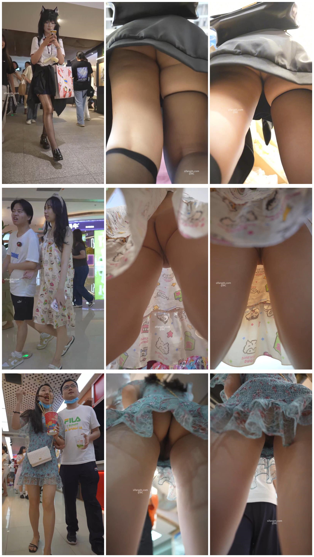 ❤️精品推荐❤️『BCbananacat』街拍抄底系列3位美女少妇无内逛街3V