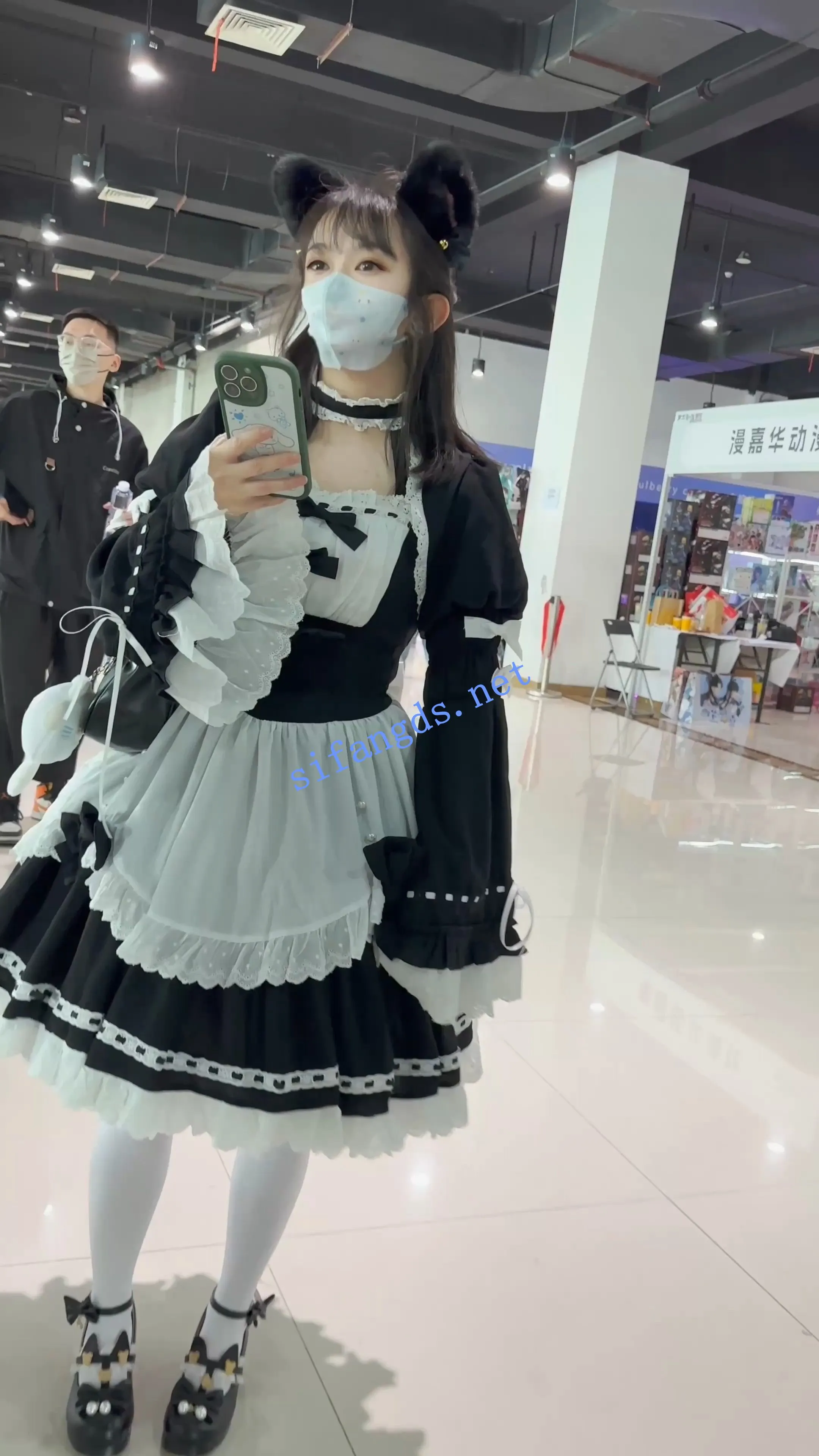 【KFC】学生妹洛丽塔裙看跳舞发呆·白丝超薄大耳狗可爱内CD[某房同步]